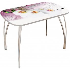 Стеклянный стол Лотос 1100 х 700