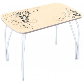 Стеклянный стол Лотос 1100 х 700