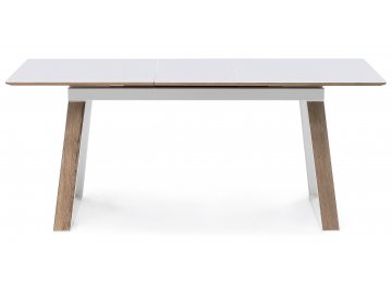 Обеденный стол Авлида белый / дуб монтана