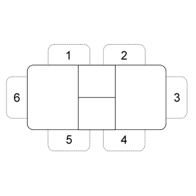 Стеклянный стол 1100 C