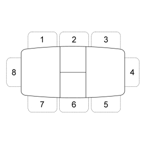 Стеклянный стол 1200 C
