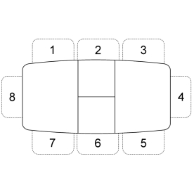 Стеклянный стол 1200 C