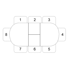 Стеклянный стол 1300 C