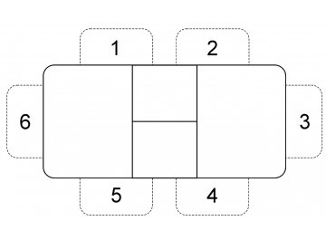 Стеклянный стол 1100 M