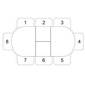 Стеклянный стол 1300 M