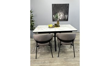 Керамический стол KENNER DM1400 черный/керамика золотая