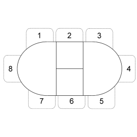 Стеклянный стол B1300