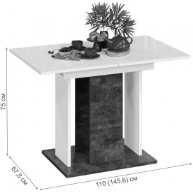 Стеклянный стол Кёльн Тип 1