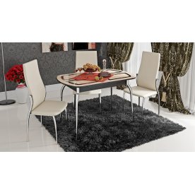 Стол Милан СМ-203.23.01 бежевый / венге цаво