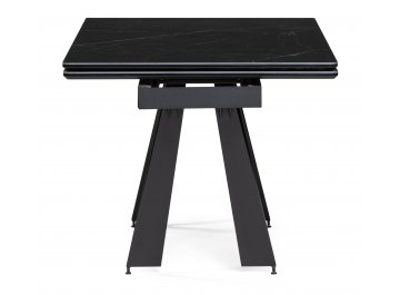 Раздвижной стол Марвин 160(220)х90х76 черный мрамор / черный