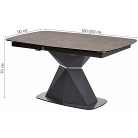 Стеклянный стол Severin 150