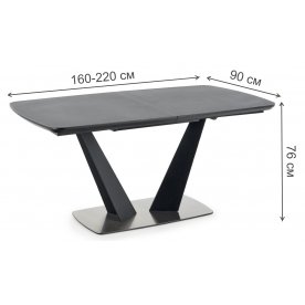 Стеклянный стол Fangor 160-220/90/76