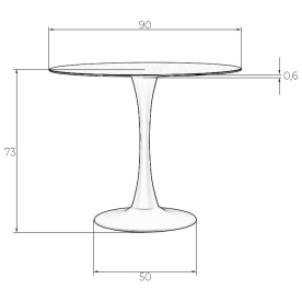 Стеклянный стол Mia
