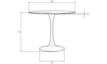 Стеклянный стол Mia
