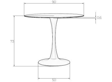 Стеклянный стол Mia