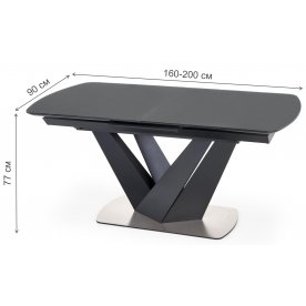 Стеклянный стол Патрик 160-200/90/77