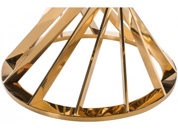 Круглый стол Twist gold / black