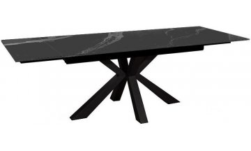Керамический стол DikLine SFE140 черный мрамор / черный