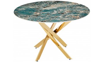 Керамический стол Игильда малахитовый