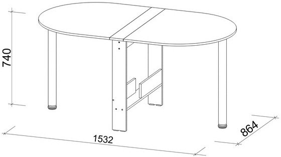 Стол-книжка СтК12 белый