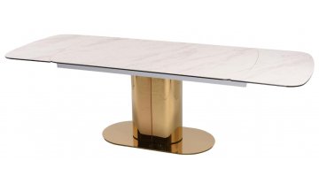 Керамический стол Бинг 160-242х90х77 белая керамика