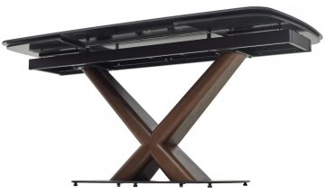 Керамический стол Blanco 160 matt black marble solid ceramic / орех