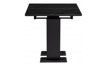 Керамический стол Иматра 140(180)х80х76 черный мрамор / черный