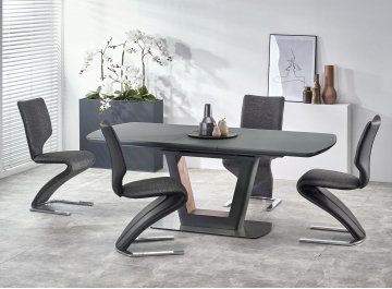 Обеденный стол Bilotti темно-серый / орех