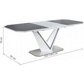 Стол на тумбе Valerio Ceramic 160