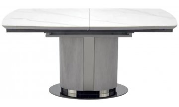 Керамический стол Делин белый мрамор / серый / черный