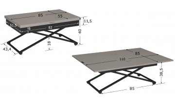Стол трансформер Калифорния АНДРЭ Loft ЛДСП