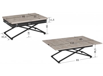 Стол трансформер Калифорния АНДРЭ Loft ЛДСП