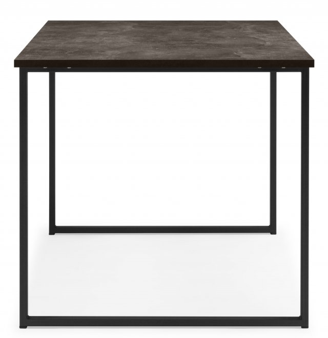Деревянный стол Лиман 117 х 77 бетон темный / черный матовый