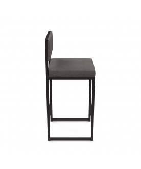 Стул барный Барнс-75 grey lunar/grey lunar/черный