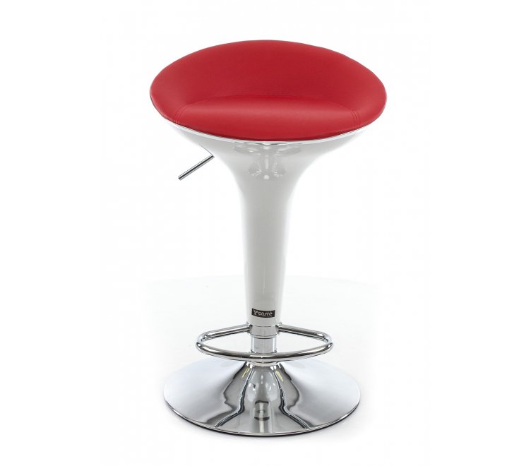 Барный стул Bomba Soft white / red