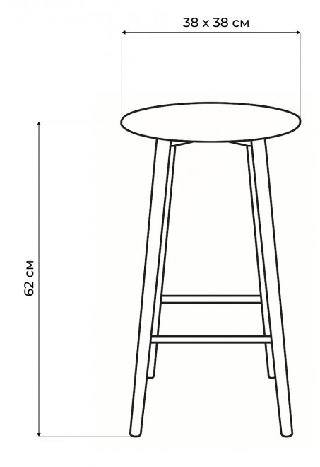 Полубарный стул Гангток катания сильвер / черный матовый