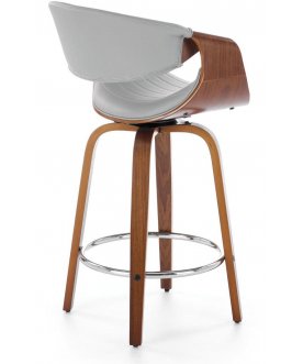 Барное кресло Halmar H-123 орех / серая экокожа