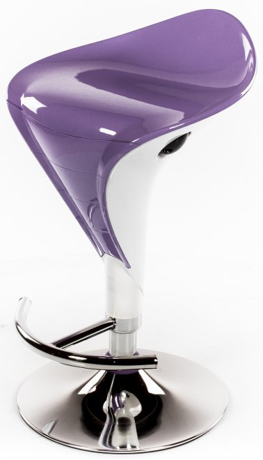 Барный стул Mario бело-фиолетовый