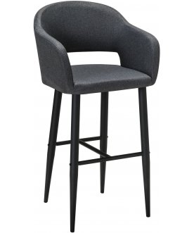 Барный стул Oscar тёмно-серый / черный
