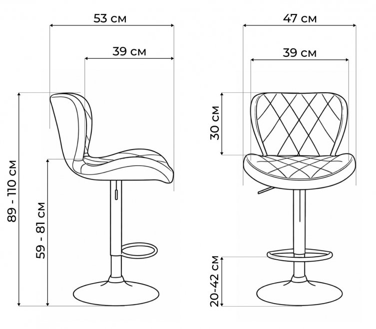 Барный стул Porch black / chrome
