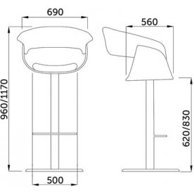 Барный стул Rossi