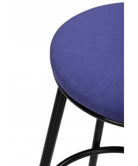 Барный стул Сансанви черный глянец фиолетовый велюр (teddy 944)