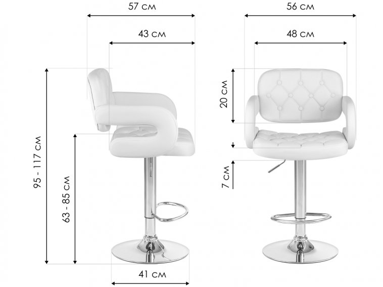 Барный стул 3460-LM Tiesto серый / хром