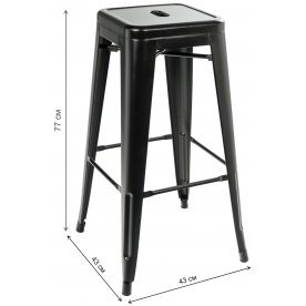 Барный стул Тиоли черный матовый