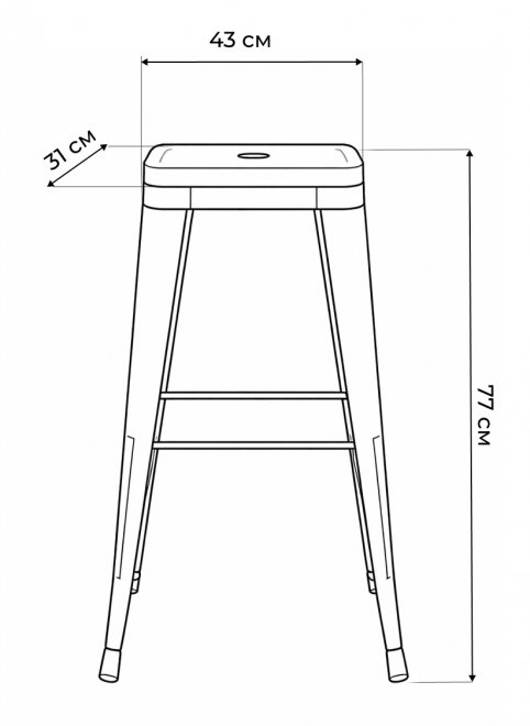 Барный стул Tolix желтый