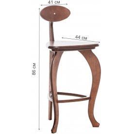 Барный стул три ножки гнутые