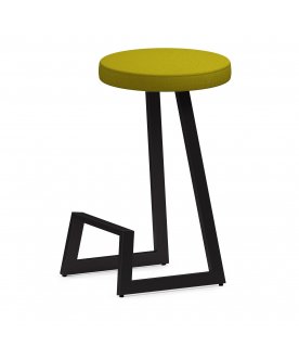 Барный стул Корс-65 софт ткань brauni/черный