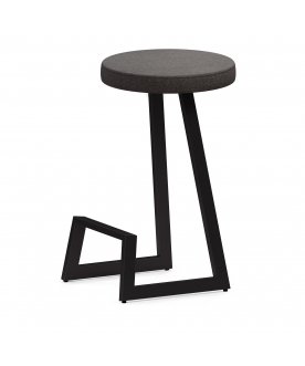 Барный стул Корс-75 софт ткань grey lunar/черный