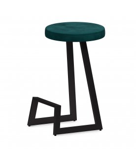 Барный стул Корс-75 софт ткань velur azure/черный