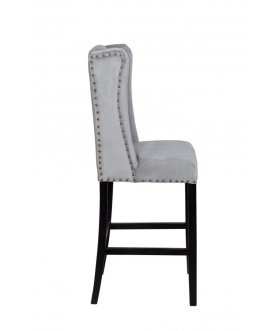 Дизайнерский барный стул Skipton Grey Velvet